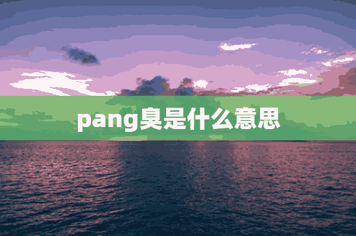 pang臭是什么意思